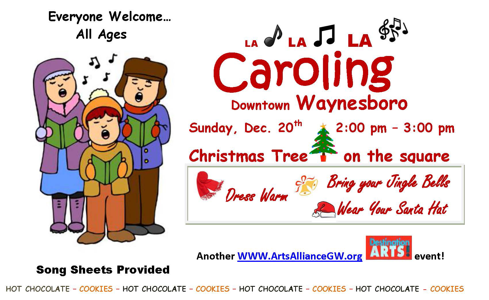 Caroling in downtown Waynesboro